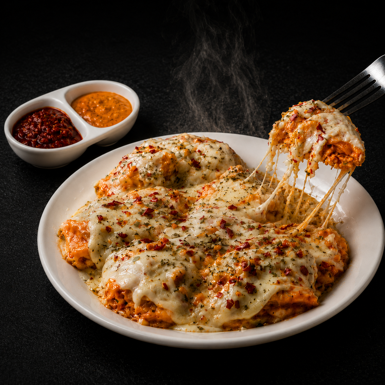 Steaming hot handmade momos with chutney